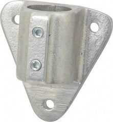 Hollaender - 1" Pipe, Wall Mount Flange, Aluminum Alloy Flange Pipe Rail Fitting - Bright Finish - USA Tool & Supply