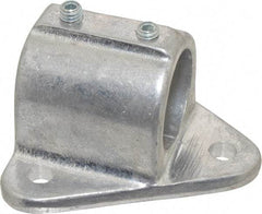 Hollaender - 1-1/4" Pipe, Wall Mount Flange, Aluminum Alloy Flange Pipe Rail Fitting - Bright Finish - USA Tool & Supply