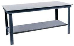 Durham - 48 Wide x 36" Deep x 34" High, Steel Workbench - Straight Edge, Fixed Legs - USA Tool & Supply
