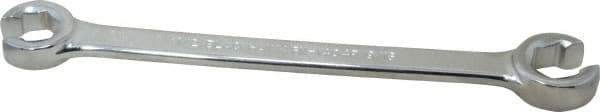 Blackhawk by Proto - 1/2 x 9/16", Full Polish, Open End Flare Nut Wrench - 6 Points, 7-1/2" OAL, Steel, Double End Head - USA Tool & Supply