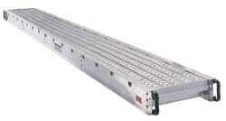 Made in USA - 32 Ft. Long x 14 Inches Wide, 2 Man Aluminum Scaffold Plank - USA Tool & Supply