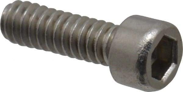 Value Collection - #1-64 UNC Hex Socket Drive, Socket Cap Screw - Grade 18-8 & Austenitic A2 Stainless Steel, Fully Threaded, 1/4" Length Under Head - USA Tool & Supply