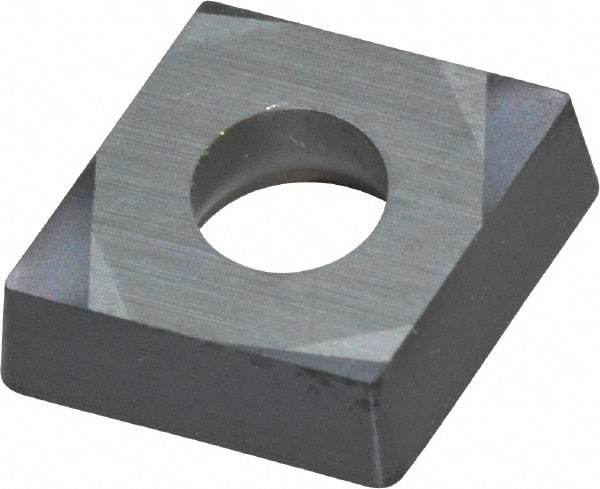 Kennametal - CCGT21.51 LF Grade KCU10 Carbide Turning Insert - AlTiN Finish, 80° Diamond, 1/4" Inscr Circle, 3/32" Thick, 1/64" Corner Radius - USA Tool & Supply