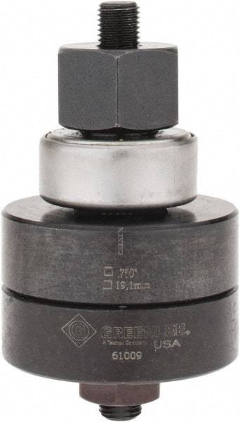 Greenlee - 3/4 Inch Hole Length x 3/4 Inch Wide, Square, Knockout Punch Unit - Hydraulic and Manually Operated, 14 Gauge Max in Mild Steel - USA Tool & Supply
