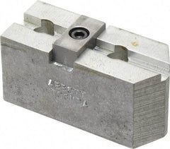 Abbott Workholding Products - 6" & Up Chuck Capacity, Tongue & Groove Attachment, Square Soft Lathe Chuck Jaw - 3 Jaws, Aluminum, 1-1/2" Btw Mount Hole Ctrs, 3" Long x 1-1/4" Wide x 1-1/2" High, 5/16" Groove, 3/8" Fastener - USA Tool & Supply