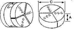 Abbott Workholding Products - 6" & Up Chuck Capacity, Microcentric Attachment, Round Soft Lathe Chuck Jaw - 3 Jaws, Aluminum, 5.92" Wide x 2" High - USA Tool & Supply