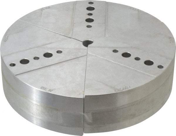 Abbott Workholding Products - 8" & Up Chuck Capacity, Northfield Attachment, Round Soft Lathe Chuck Jaw - 3 Jaws, Aluminum, 7.92" Wide x 2" High - USA Tool & Supply