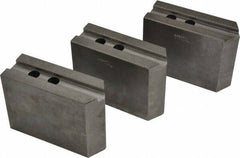 Abbott Workholding Products - 12" & Up Chuck Capacity, 1.5mm x 60° Serrated Attachment, Square Soft Lathe Chuck Jaw - 3 Jaws, Steel, 1.1811" Btw Mount Hole Ctrs, 5-1/2" Long x 2" Wide x 4" High, 0.7087" Groove, 0.5512" & 14mm Fastener - USA Tool & Supply