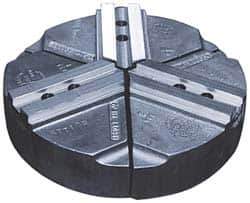 Abbott Workholding Products - 15" & Up Chuck Capacity, 1.5mm x 60° Serrated Attachment, Round Soft Lathe Chuck Jaw - 3 Jaws, Cast Aluminum, 1.6929" Btw Mount Hole Ctrs, 24" Wide x 4" High, 0.8661" Groove, 0.7874" & 20mm Fastener - USA Tool & Supply