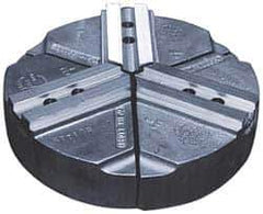 Abbott Workholding Products - 10" & Up Chuck Capacity, 1.5mm x 60° Serrated Attachment, Round Soft Lathe Chuck Jaw - 3 Jaws, Cast Iron, 1.1811" Btw Mount Hole Ctrs, 10" Wide x 4" High, 0.6299" Groove, 0.4724" & 12mm Fastener - USA Tool & Supply