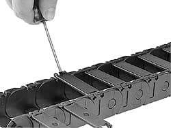 Igus - 3 Ft. Long, Igumid G, Fixed Open Cable and Hose Carrier - 2.24 Inch Inside Width x 0.98 Inch Inside Height, 2.87 Inch Outside Width x 1.38 Inch Outside Height, 4.92 Inch Bend Radius - USA Tool & Supply