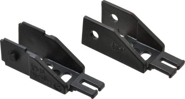 Igus - 1.02 Inch Outside Width x 0.94 Inch Outside Height, Cable and Hose Carrier Steel Zipper Mounting Bracket Set - 1-1/2 Inch Bend Radius, 0.59 Inch Inside Width x 0.67 Inch Inside Height - USA Tool & Supply