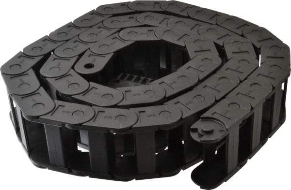 Igus - 6 Ft. Long, Igumid G, Fixed Open Cable and Hose Carrier - 2.24 Inch Inside Width x 0.98 Inch Inside Height, 2.87 Inch Outside Width x 1.38 Inch Outside Height, 2.16 Inch Bend Radius - USA Tool & Supply
