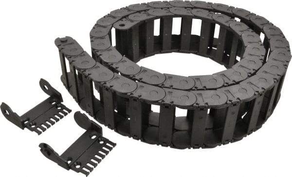 Igus - 6 Ft. Long, Igumid G, Snap Open Cable and Hose Carrier - 3.03 Inch Inside Width x 0.98 Inch Inside Height, 3.66 Inch Outside Width x 1.38 Inch Outside Height, 4.92 Inch Bend Radius - USA Tool & Supply