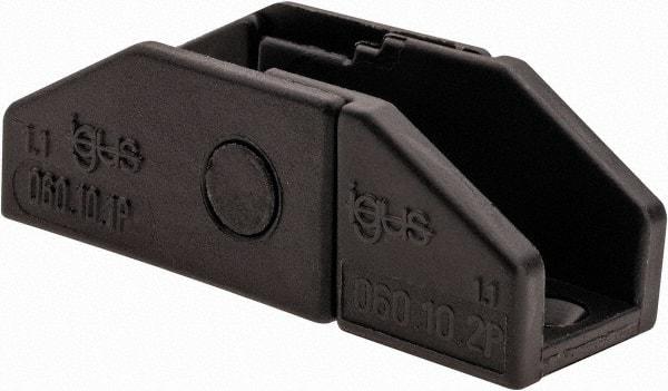 Igus - 0.65 Inch Outside Width x 0.59 Inch Outside Height, Cable and Hose Carrier Plastic Zipper Mounting Bracket Set - 1.1 Inch Bend Radius, 0.39 Inch Inside Width x 0.41 Inch Inside Height - USA Tool & Supply