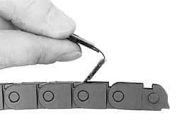 Igus - 6 Ft. Long, Igumid G, Snap Open Cable and Hose Carrier - 1.18 Inch Inside Width x 0.41 Inch Inside Height, 1.46 Inch Outside Width x 0.59 Inch Outside Height, 1.1 Inch Bend Radius - USA Tool & Supply