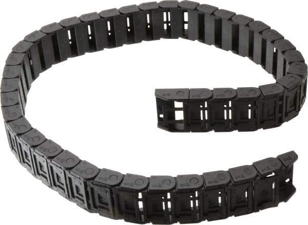 Igus - 3 Ft. Long, Igumid G, Snap Open Cable and Hose Carrier - 1.18 Inch Inside Width x 0.41 Inch Inside Height, 1.46 Inch Outside Width x 0.59 Inch Outside Height, 1.1 Inch Bend Radius - USA Tool & Supply