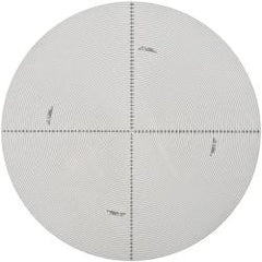 Made in USA - 14 Inch Diameter, Radius and Angle, Mylar Optical Comparator Chart and Reticle - For Use with 10x, 20x, 50x and 100x Magnification - USA Tool & Supply