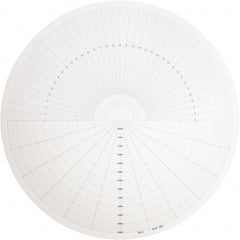 Made in USA - 14 Inch Diameter, Radius and Angle, Mylar Optical Comparator Chart and Reticle - For Use with 10x Magnification - USA Tool & Supply
