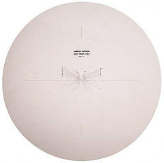 Made in USA - 14 Inch Diameter, Screw Thread, Mylar Optical Comparator Chart and Reticle - For Use with 10x Magnification - USA Tool & Supply