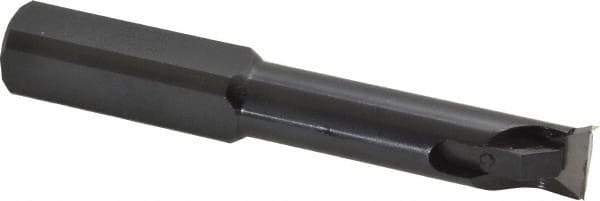 Made in USA - 0.7" Min Bore Diam, 4-1/2" OAL, 3/4" Shank Diam, Indexable Boring Bar - 2-1/2" Max Bore Depth, TPG 320 Insert, Clamp Holding Method - USA Tool & Supply