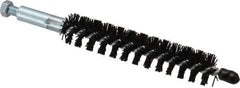 Schaefer Brush - 4" Brush Length, 3/4" Diam, Nylon Single Stem, Single Spiral Condenser Tube Brush - 6-1/4" Long, Nylon, 1/4-28 Male Connection - USA Tool & Supply