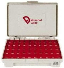 Vermont Gage - 50 Piece, 0.011-0.06 Inch Diameter Plug and Pin Gage Set - Minus 0.0002 Inch Tolerance, Class ZZ - USA Tool & Supply