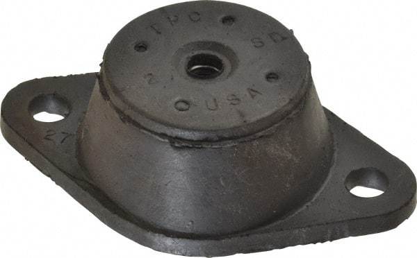 Tech Products - 3/8-16 Bolt Thread, 3-7/8" Long x 2-3/8" Wide x 1-1/4" High Standard Deflection Stud Mount Leveling Pad & Mount - 135 Max Lb Capacity, 1-3/4" Base Diam - USA Tool & Supply