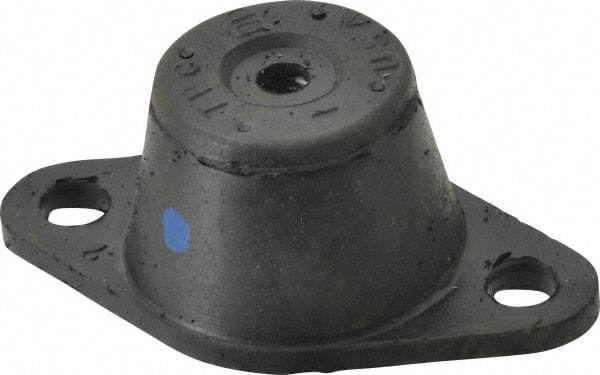 Tech Products - 5/16-18 Bolt Thread, 3-1/8" Long x 1-3/4" Wide x 1-1/4" High Double Deflection Stud Mount Leveling Pad & Mount - 35 Max Lb Capacity, 1-1/4" Base Diam - USA Tool & Supply