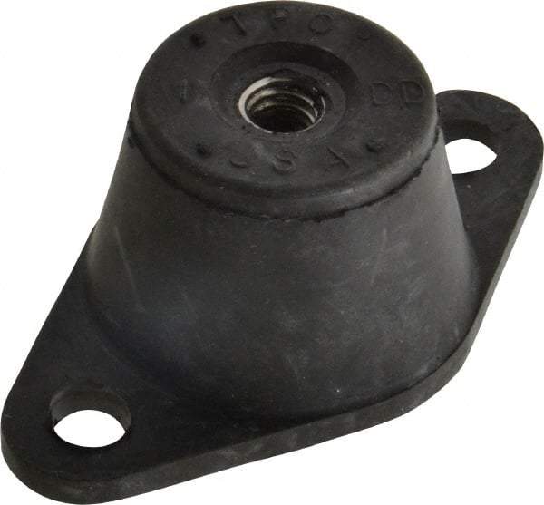 Tech Products - 5/16-18 Bolt Thread, 3-1/8" Long x 1-3/4" Wide x 1-1/4" High Double Deflection Stud Mount Leveling Pad & Mount - 45 Max Lb Capacity, 1-1/4" Base Diam - USA Tool & Supply
