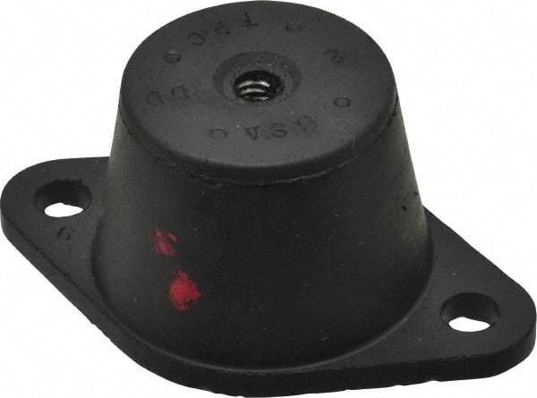 Tech Products - 3/8-16 Bolt Thread, 3-7/8" Long x 2-3/8" Wide x 1-3/4" High Double Deflection Stud Mount Leveling Pad & Mount - 240 Max Lb Capacity, 1-3/4" Base Diam - USA Tool & Supply