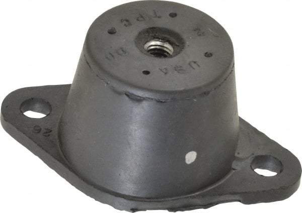 Tech Products - 3/8-16 Bolt Thread, 3-7/8" Long x 2-3/8" Wide x 1-3/4" High Double Deflection Stud Mount Leveling Pad & Mount - 550 Max Lb Capacity, 1-3/4" Base Diam - USA Tool & Supply