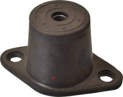 Tech Products - 1/2-13 Bolt Thread, 5-1/2" Long x 3-3/8" Wide x 2-7/8" High Double Deflection Stud Mount Leveling Pad & Mount - 525 Max Lb Capacity, 2-1/2" Base Diam - USA Tool & Supply
