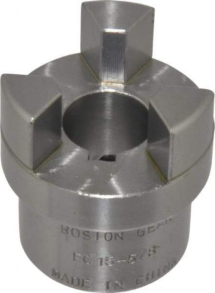 Boston Gear - 5/8" Max Bore Diam, FC15 Coupling Size, Flexible Half Coupling - 1-1/2" OD, 2.76" OAL, Steel - USA Tool & Supply