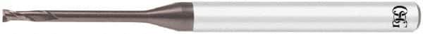 OSG - 3mm, 2 Flute, Single End, Solid Carbide, 0.5mm Corner Radius End Mill - 70mm OAL, 30° Helix, Right Hand Flute, 2.5mm LOC, Right Hand Cut, 30mm Extended Reach - USA Tool & Supply