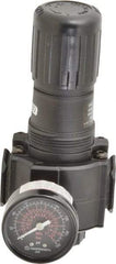 Norgren - 3/4 NPT Port, 220 CFM, Zinc Standard Regulator - 5 to 150 psi Range, 300 Max psi Supply Pressure, 1/4" Gauge Port Thread, 3.15" Wide x 6.67" High - USA Tool & Supply
