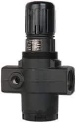 Norgren - 1 NPT Port, 480 CFM, Aluminum Heavy-Duty Regulator - 5 to 125 psi Range, 300 Max psi Supply Pressure, 1/4" Gauge Port Thread, 4-1/4" Wide x 7.09" High - USA Tool & Supply