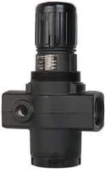 Norgren - 1 NPT Port, 480 CFM, Aluminum Heavy-Duty Regulator - 5 to 125 psi Range, 300 Max psi Supply Pressure, 1/4" Gauge Port Thread, 4-1/4" Wide x 7.09" High - USA Tool & Supply
