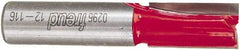 Freud - 1/2" Diam, 1/2" Shank Diam, 1" Length of Cut, 2 Flute Double Edge Straight Router Bit - 2-5/8" Overall Length, Carbide Tipped - USA Tool & Supply