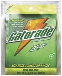 Gatorade - 2.12 oz Pack Lemon-Lime Activity Drink - Powdered, Yields 1 Qt - USA Tool & Supply