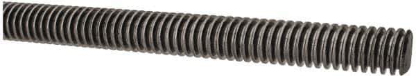 Keystone Threaded Products - 1/2-10 Acme, 3' Long, Low Carbon Steel General Purpose Acme Threaded Rod - Oil Finish Finish, Left Hand Thread, 2G Fit - USA Tool & Supply