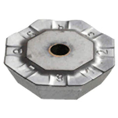 Iscar - OFMR0704 Grade IC928 Carbide Milling Insert - TiAlN Finish, 0.1791" Thick, 0.7008" Inscribed Circle, 0.6mm Corner Radius - USA Tool & Supply