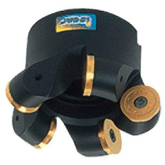 Iscar - 4.21" Cut Diam, 0.394" Max Depth, 1-1/2" Arbor Hole, 7 Inserts, RC.W Insert Style, Indexable Copy Face Mill - FR Cutter Style, 2-1/2 High, Series RoundMill - USA Tool & Supply