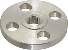 Value Collection - 1/2" Pipe, 3-1/2" OD, Stainless Steel, Threaded Pipe Flange - 2-3/8" Across Bolt Hole Centers, 5/8" Bolt Hole, 150 psi, Grades 304 & 304L - USA Tool & Supply