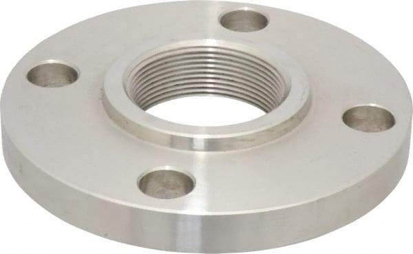 Value Collection - 2" Pipe, 6" OD, Stainless Steel, Threaded Pipe Flange - 4-3/4" Across Bolt Hole Centers, 3/4" Bolt Hole, 150 psi, Grades 304 & 304L - USA Tool & Supply
