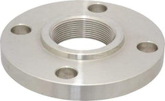 Value Collection - 2" Pipe, 6" OD, Stainless Steel, Threaded Pipe Flange - 4-3/4" Across Bolt Hole Centers, 3/4" Bolt Hole, 150 psi, Grades 304 & 304L - USA Tool & Supply