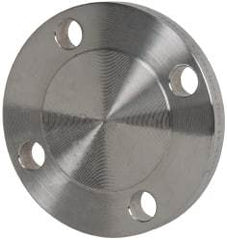 Merit Brass - 2" Pipe, 6" OD, Stainless Steel, Blind Pipe Flange - 4-3/4" Across Bolt Hole Centers, 3/4" Bolt Hole, 150 psi, Grades 304 & 304L - USA Tool & Supply