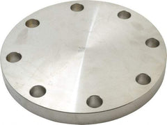 Merit Brass - 5" Pipe, 10" OD, Stainless Steel, Blind Pipe Flange - 8-1/2" Across Bolt Hole Centers, 7/8" Bolt Hole, 150 psi, Grades 304 & 304L - USA Tool & Supply