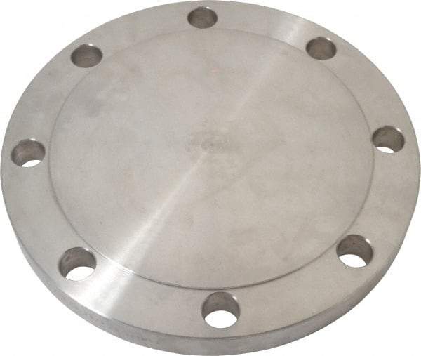 Value Collection - 6" Pipe, 11" OD, Stainless Steel, Blind Pipe Flange - 9-1/2" Across Bolt Hole Centers, 7/8" Bolt Hole, 150 psi, Grades 304 & 304L - USA Tool & Supply