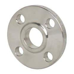 Merit Brass - 1" Pipe, 4-1/4" OD, Stainless Steel, Slip On Pipe Flange - 3-1/8" Across Bolt Hole Centers, 5/8" Bolt Hole, 150 psi, Grades 304 & 304L - USA Tool & Supply